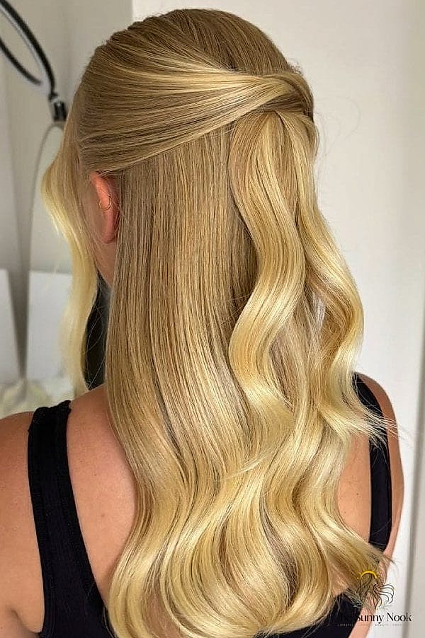 Sleek Twisted Half-Up Style