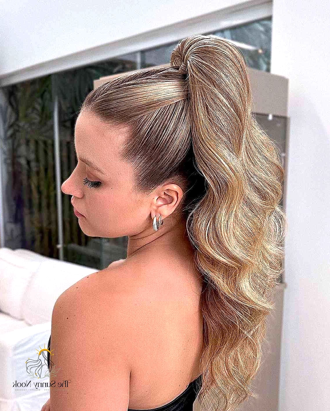 23 Half Ponytail Hairstyles Looks That Will Seriously Inspire You 13 Slicked-Back Half Ponytail