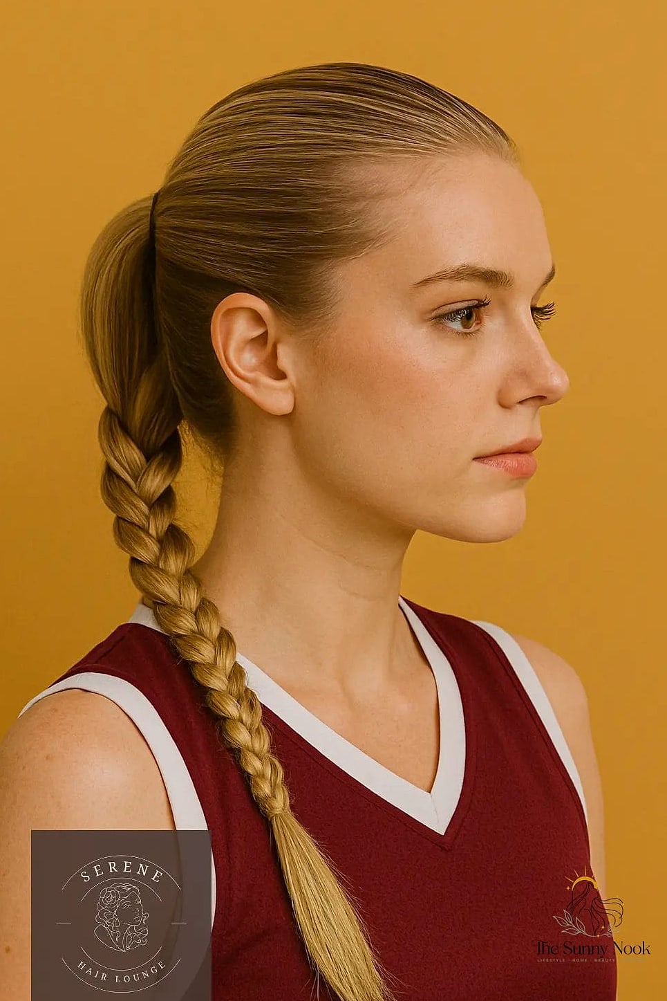 22 Gorgeous Basketball Hairstyles Easy for Every Hair Type 8 Slicked-Back Bun with Baby Hairs