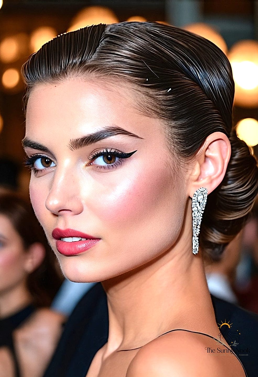 Slicked-Back Wet Look With a Snapback