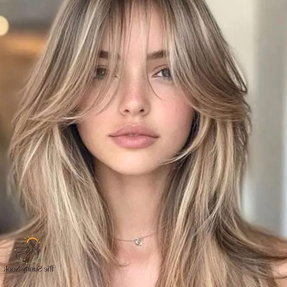 30 Gorgeous Diamond Face Hairstyles for Every Hair Type 2 Soft Curtain Bangs with Waves