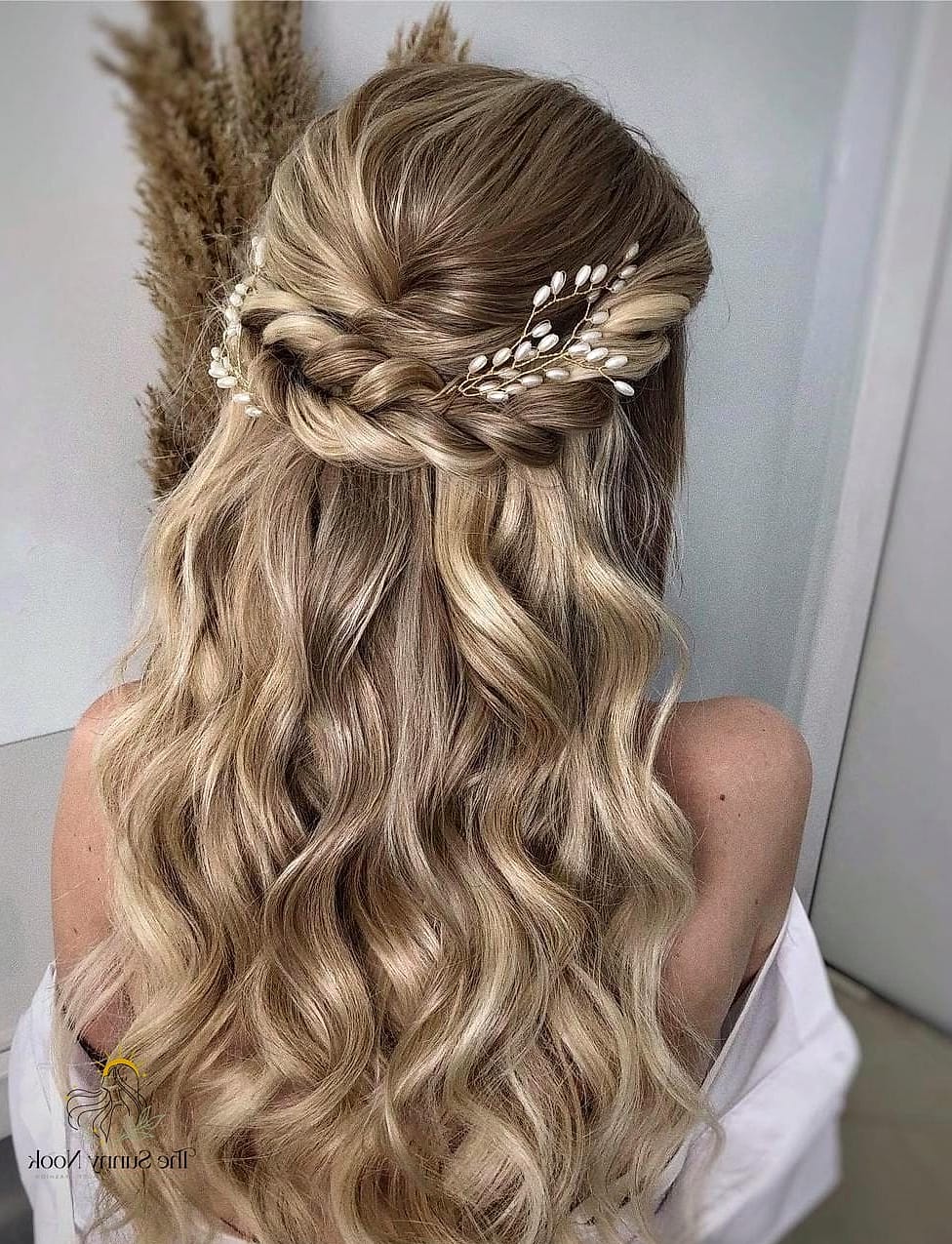 22 Elegant Hairstyles For Wedding Guest That Prove This Trend Is Here to Stay 20 Soft Waterfall Braid