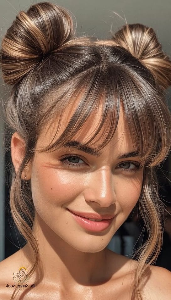 20 Gorgeous First Day Of School Hairstyles for Every Hair Type 2 Space Buns