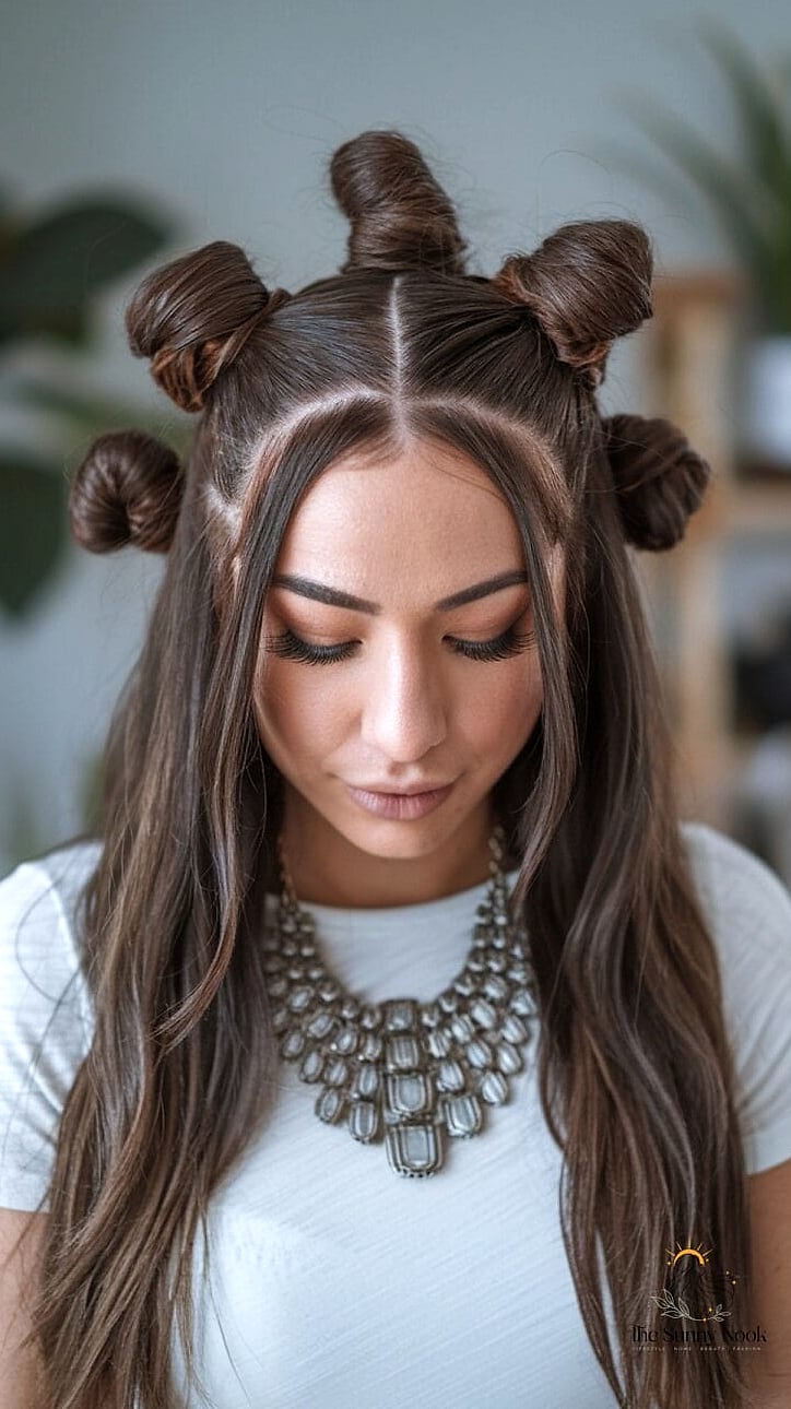 Space Buns With a Bucket Hat