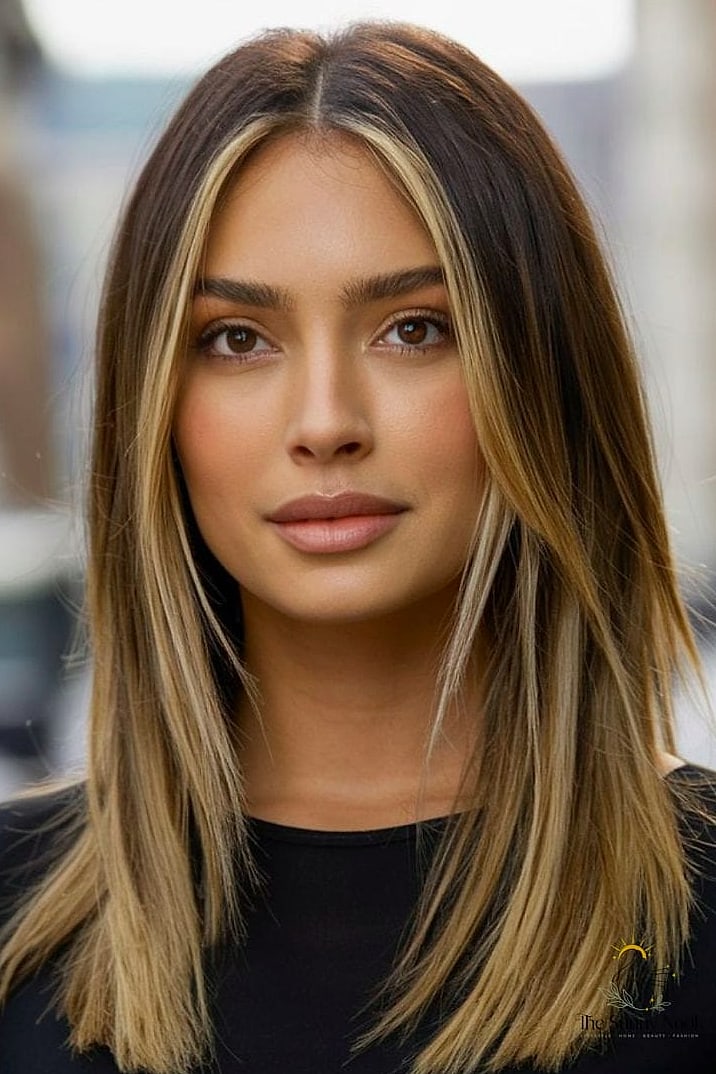 27 Easy Straight Hairstyles to Show Your Stylist ASAP 24 Straight Hair with Root Melt Color