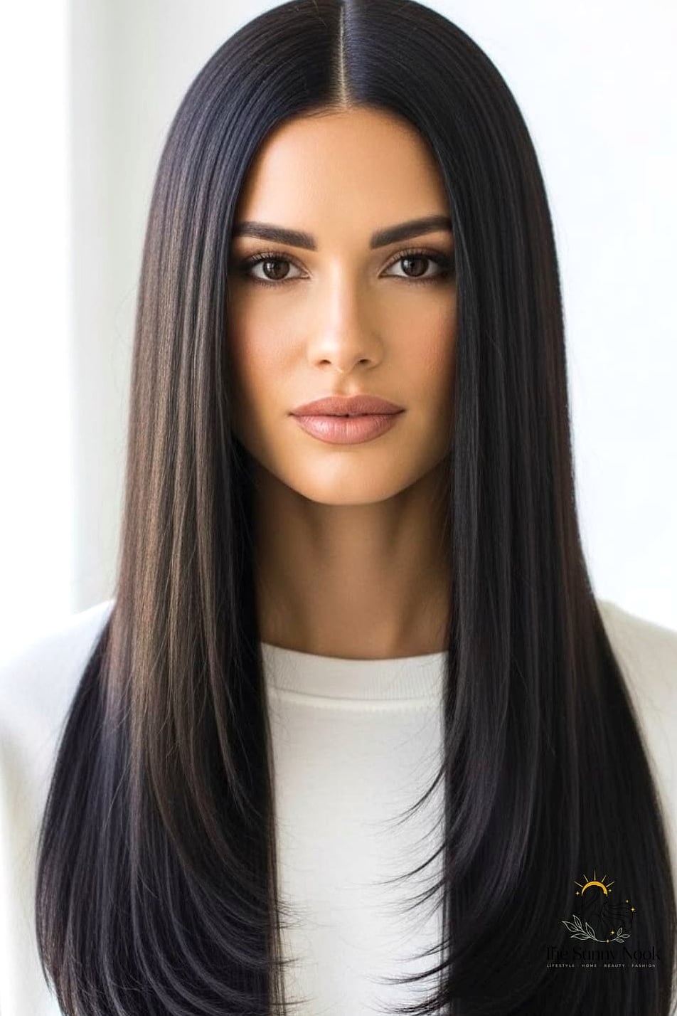 27 Easy Straight Hairstyles to Show Your Stylist ASAP 27 Straight Hair with Deep Side Part and Volume