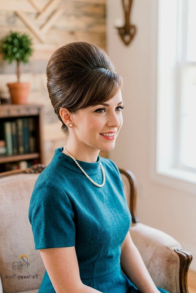 22 Classy Updo Hairstyles That Prove This Trend Is Here to Stay 12 Structured Beehive-Inspired Updo