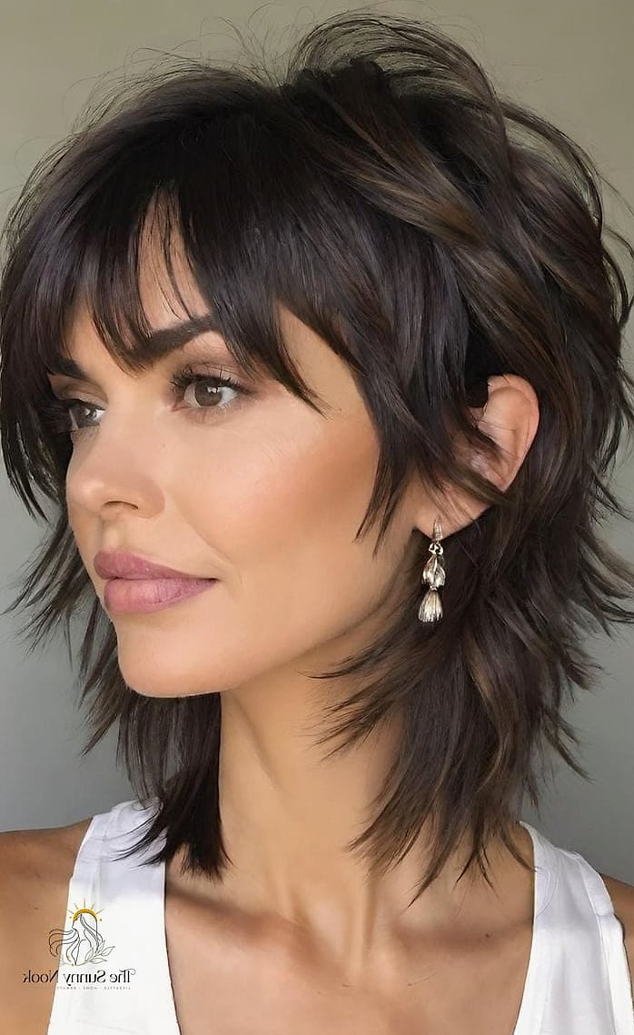 22 Hairstyles Reference Inspo That's Giving Us Everything 6 Textured Shag with Bangs