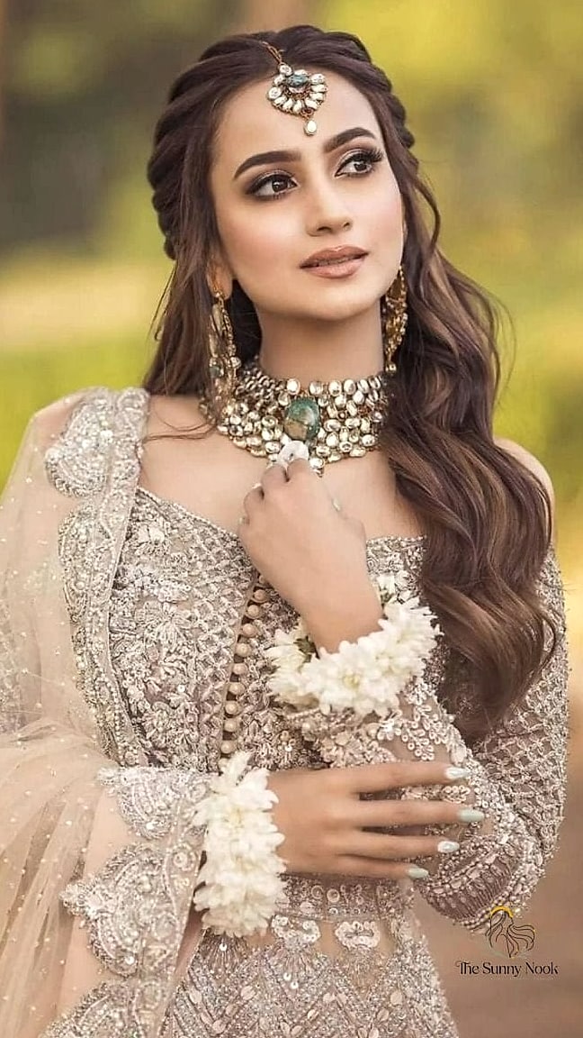 16 Open Hairstyles For Lehenga for When You Need a Fresh Change 16 Textured Waves With a Front Twist