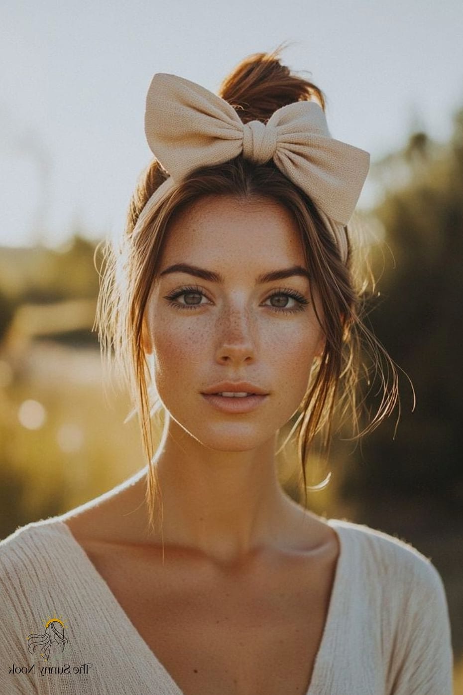 25 Cute Hairstyles With A Bow Everyone Is Pinning Right Now 6 Top Knot With A Bow