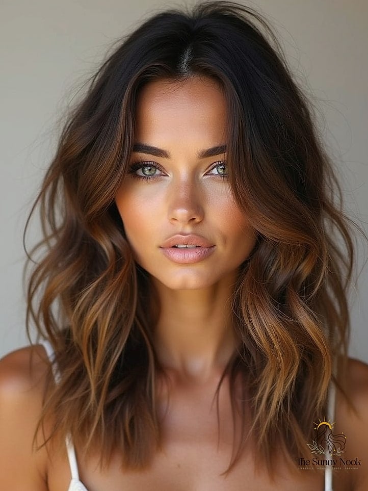 Tousled Beach Waves on Relaxed Hair
