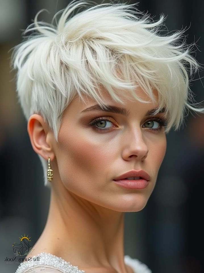 Tousled pixie with undone texture