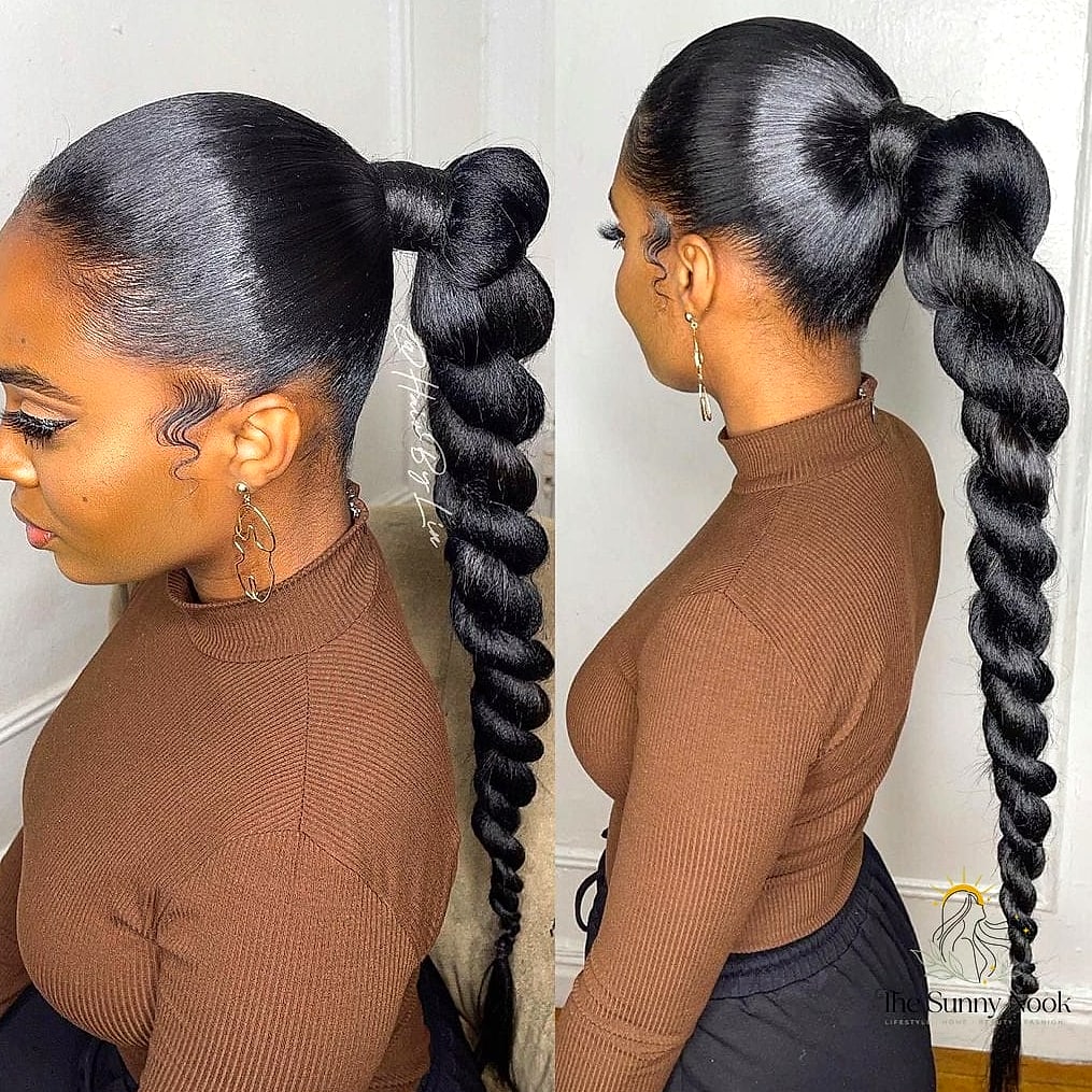 25 Frontal Ponytail Hairstyles That Belong on Your Inspiration Board 12 Twisted Frontal Ponytail