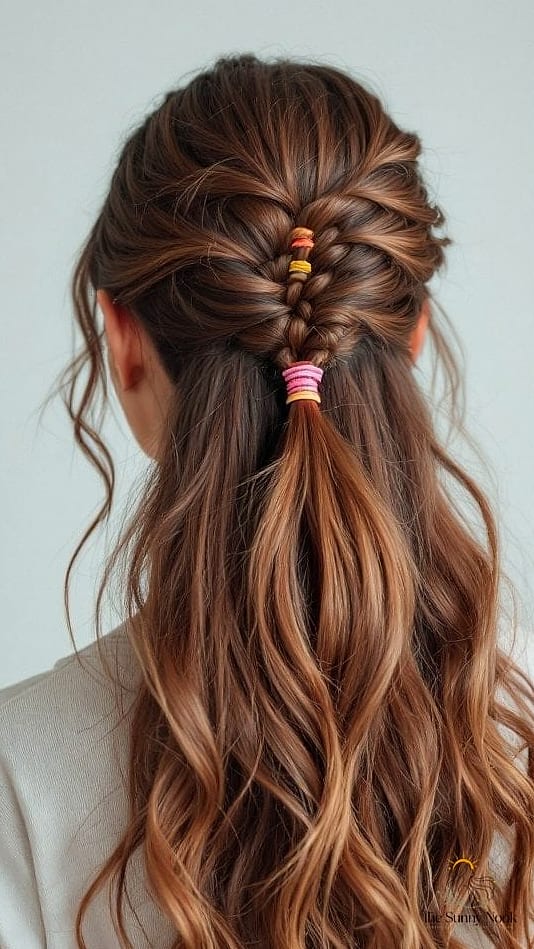 14 Hairstyles For Back To School That Prove This Trend Is Here to Stay 15 Twisted Half-Up Space Knot