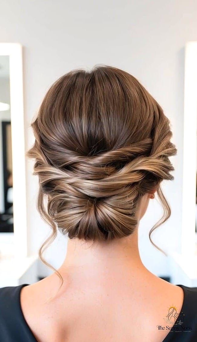 22 Classy Updo Hairstyles That Prove This Trend Is Here to Stay 7 Twisted Halo Updo