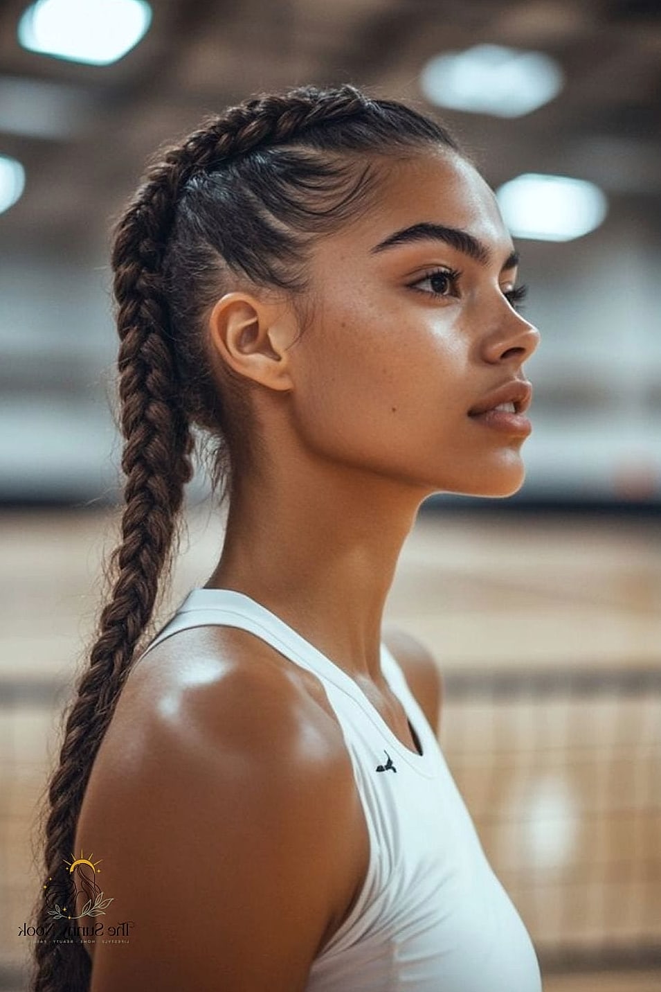 22 Gorgeous Basketball Hairstyles Easy for Every Hair Type 21 Twisted Low Bun