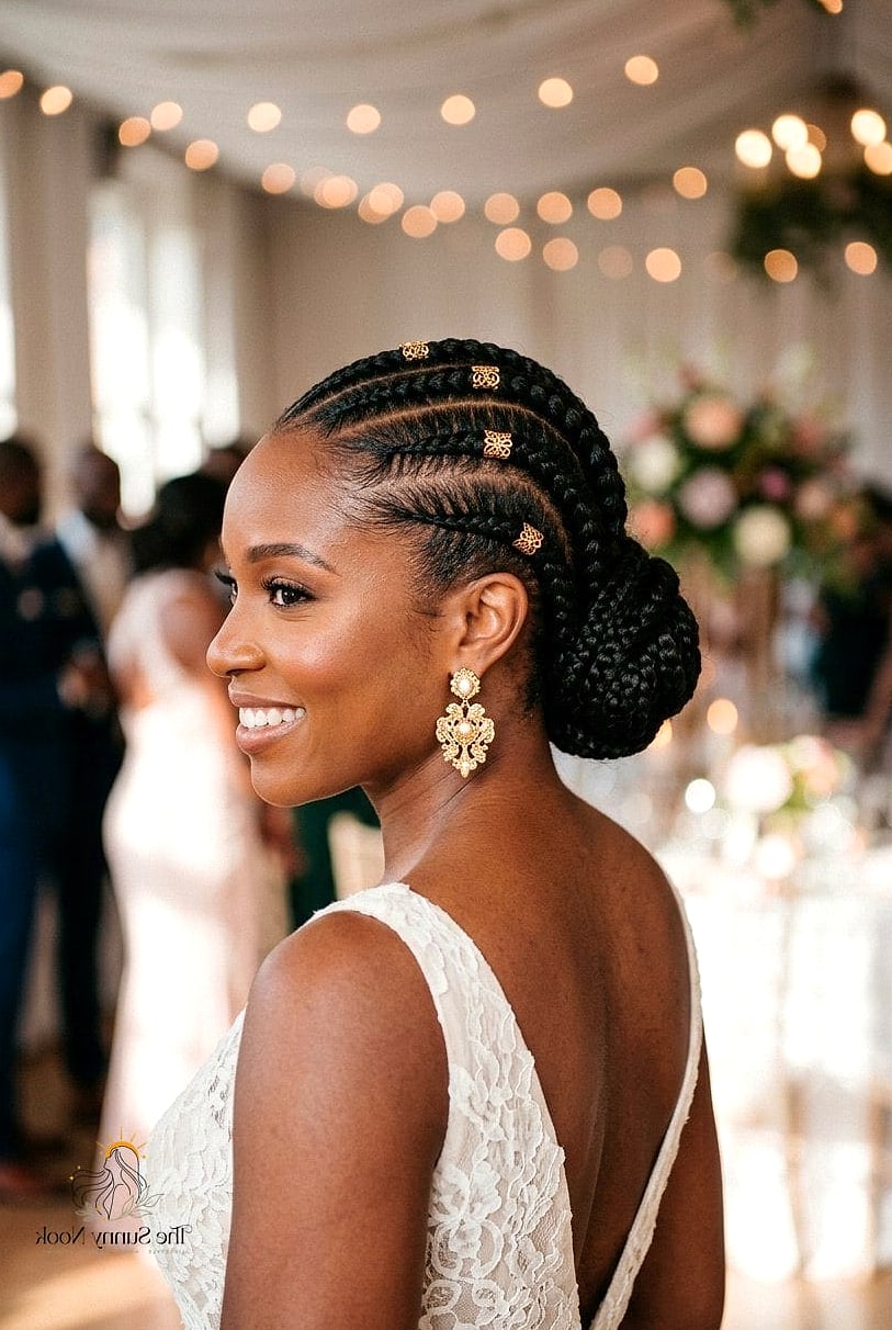 Twisted Updo With Loose Curls