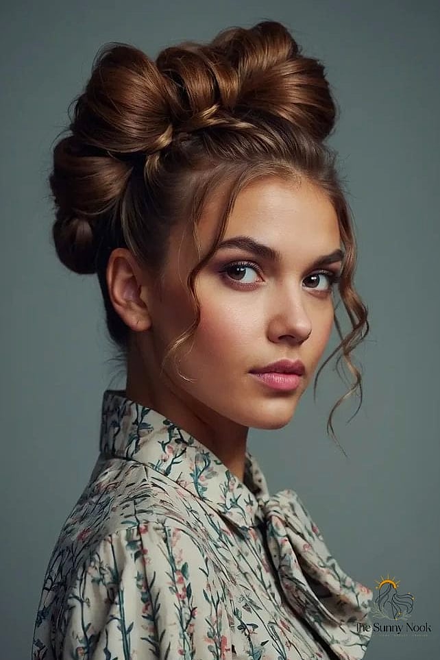 25 Cute Hairstyles With A Bow Everyone Is Pinning Right Now 22 Twisted Updo With A Bow Center