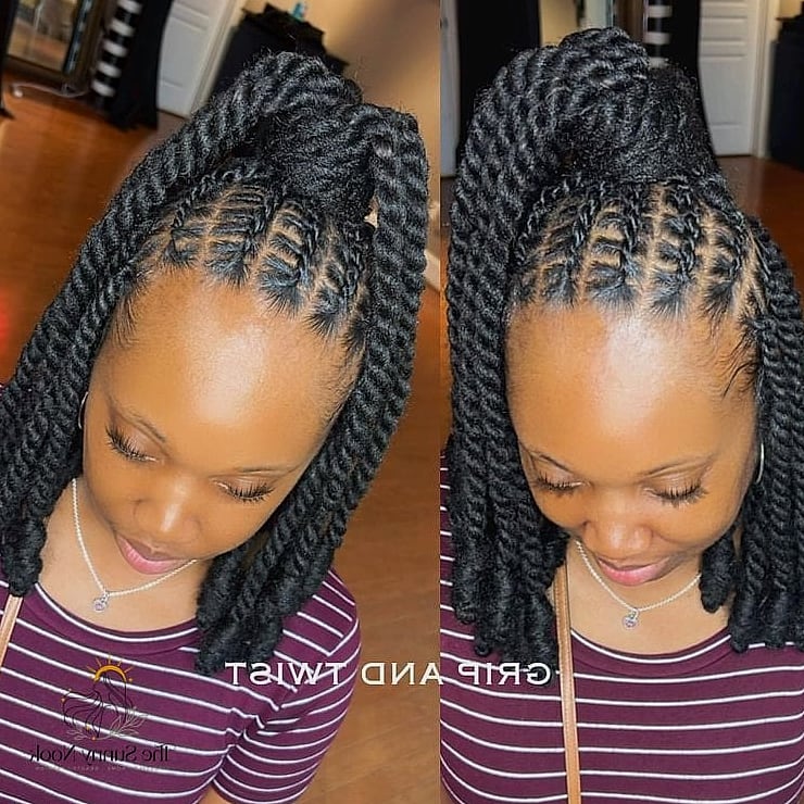17 Gorgeous Short Ponytail Hairstyles Black Women for Every Hair Type 16 The Two-Strand Twist Pony