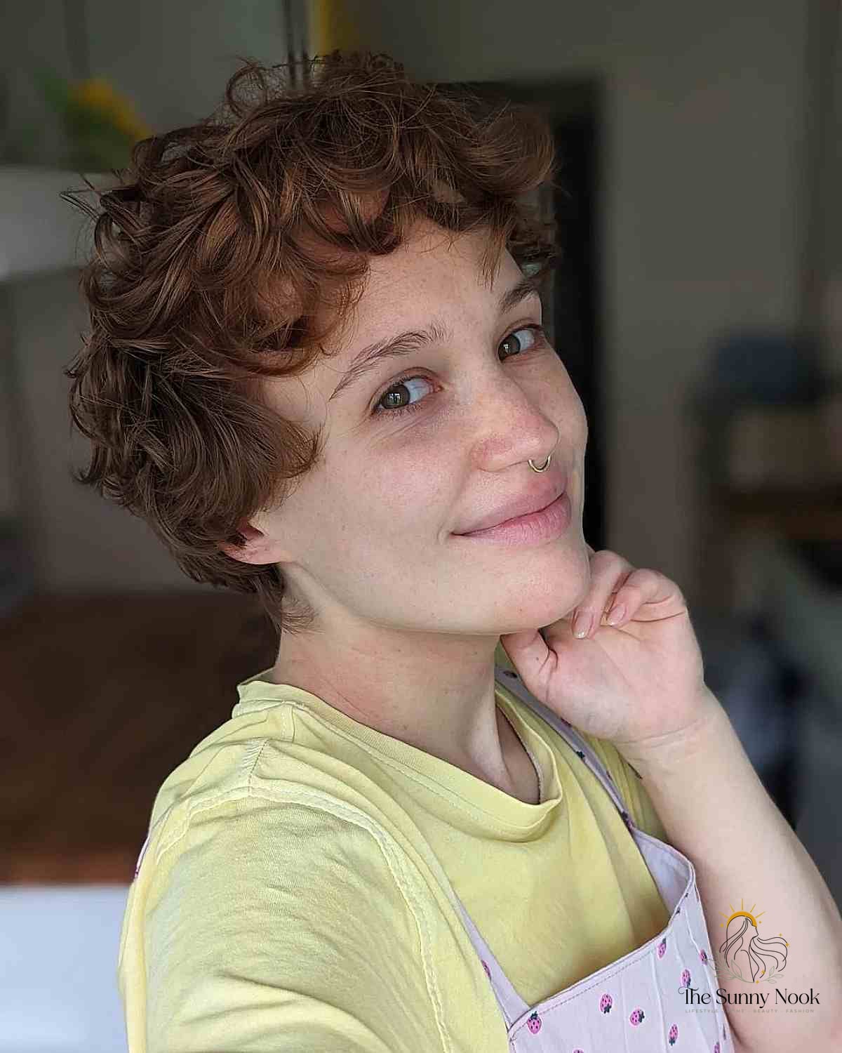 27 Hairstyles For Curly Hair Short Perfect for Your Next Salon Appointment 4 Very Short Layered Cut on Curly Ginger Hair