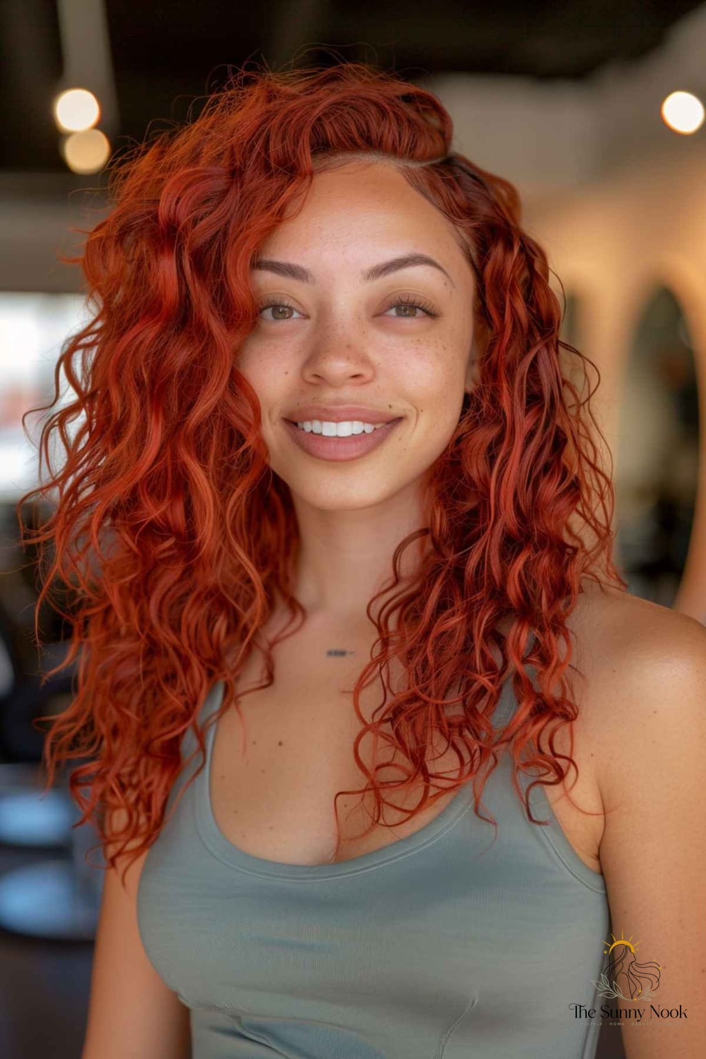 17 Tan Skin Hair Color Ideas to Save Before They Blow Up 2 Vibrant Red Hair for Tan Skin