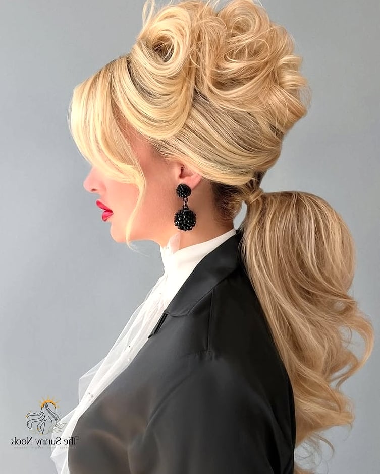 25 Frontal Ponytail Hairstyles That Belong on Your Inspiration Board 3 Voluminous Bouffant Frontal Ponytail