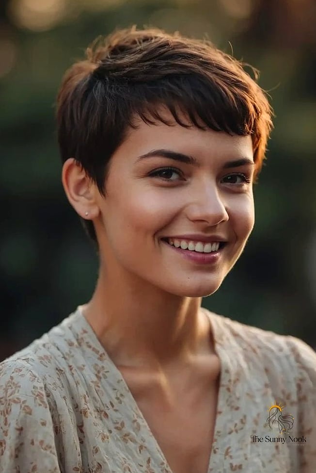 Voluminous Crop with Side-Swept Bangs