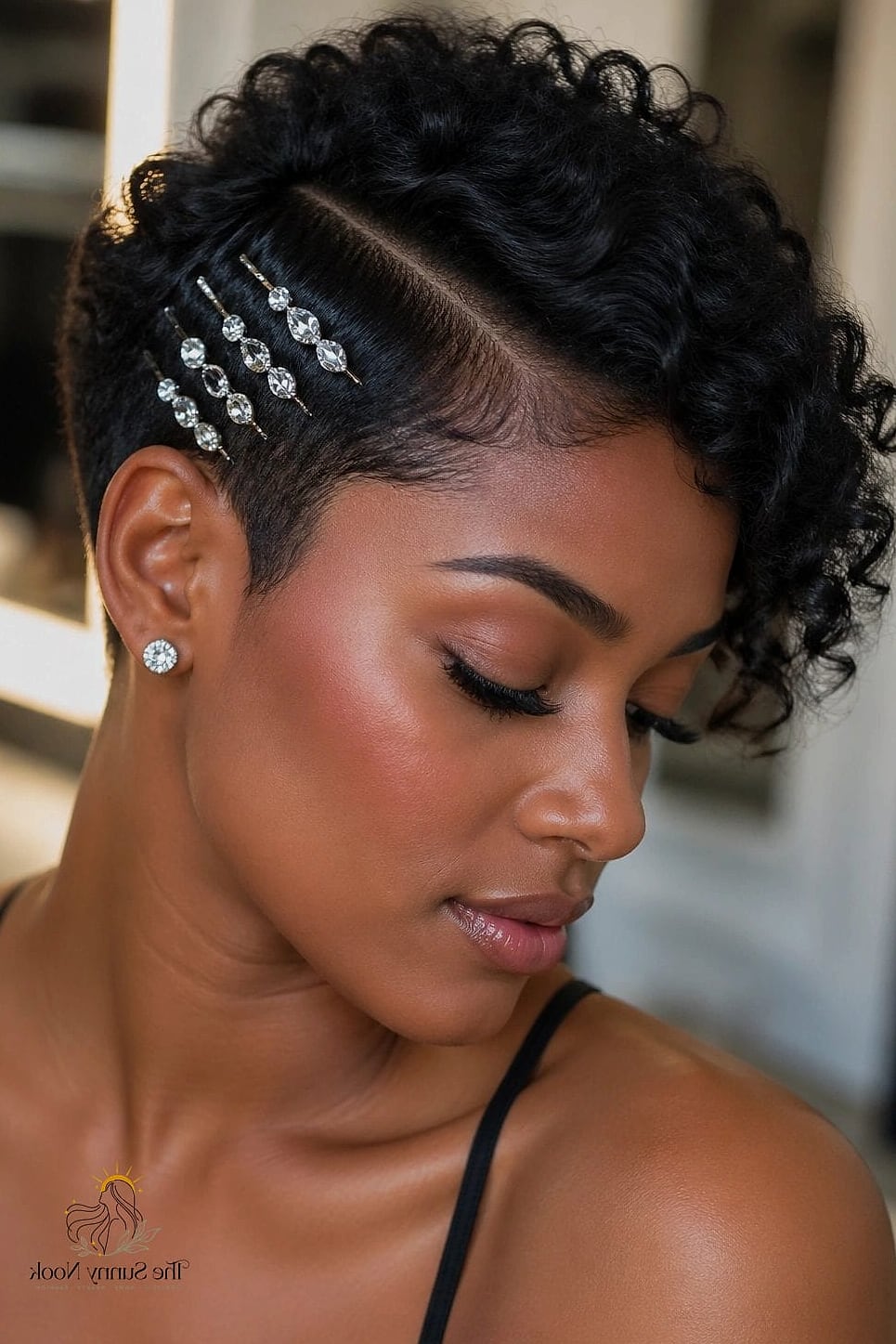 18 Prom Short Hairstyles Perfect for Your Next Salon Appointment 4 Voluminous Curly Pixie