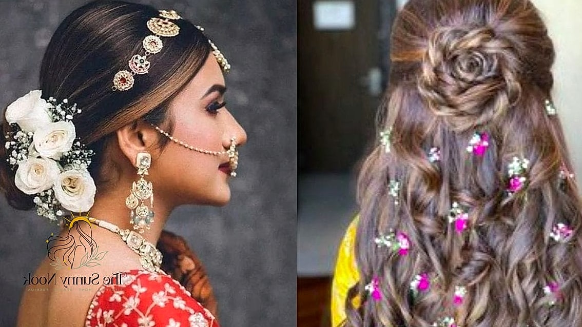 7 Garba Hairstyles Indian Everyone Is Pinning Right Now 3 Voluminous Half-Up Half-Down Waves