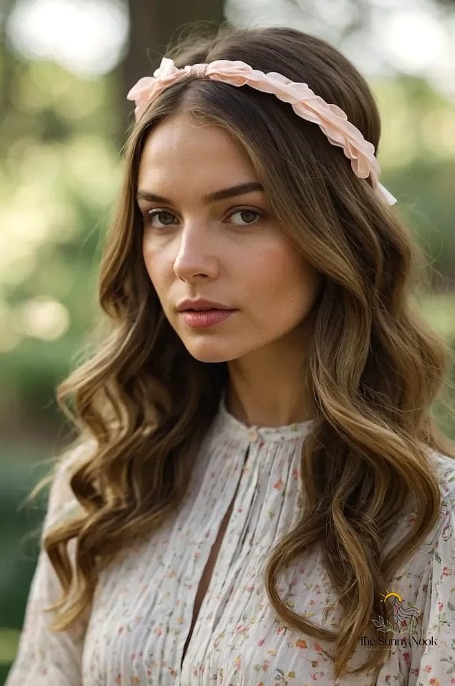 18 Stunning Short Hair Headband Hairstyles Worth Bookmarking Today 4 Wavy Lob with Wide Fabric Headband