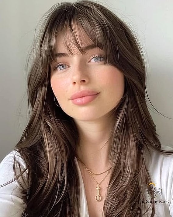 9 Cute Hairstyles Straight Hair for When You Need a Fresh Change 8 Wispy Bangs With Long, Straight Layers